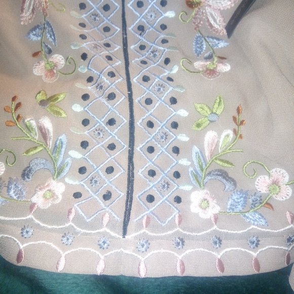 French Connection Embroidered Blush Cami Top Sz 0 - Picture 7 of 10